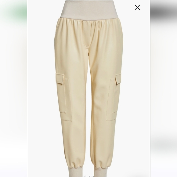 Cinq a Sept  Giles Faux Leather Jogger Pants XL - Picture 2 of 14